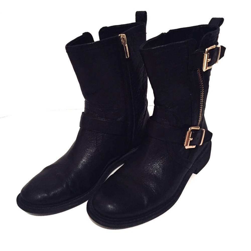 Vince Camuto Genuine Black Leather boots 7M